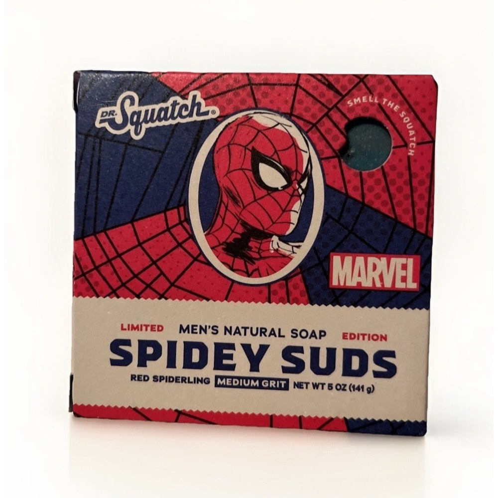 Dr. Squatch Limited Edition Soap Spidey Suds (Spiderman) 5 oz. New